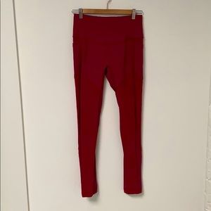 Lululemon Cranberry Wonder Under Leggings